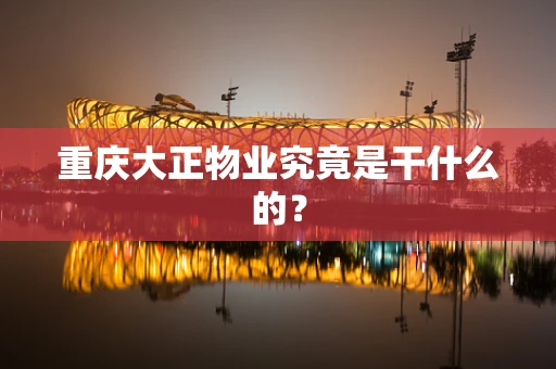 重庆大正物业究竟是干什么的？