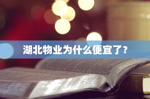 湖北物业为什么便宜了？