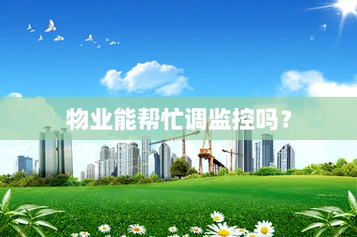 物业能帮忙调监控吗？
