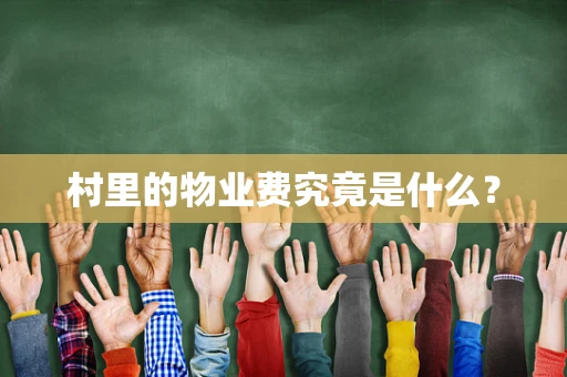 村里的物业费究竟是什么？