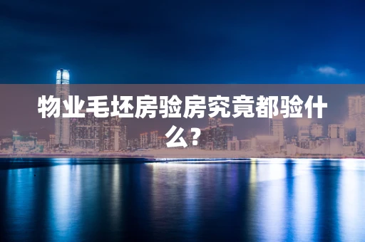 物业毛坯房验房究竟都验什么？