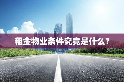 租金物业条件究竟是什么？