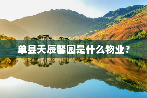 单县天辰馨园是什么物业？