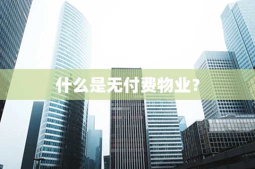 什么是无付费物业？