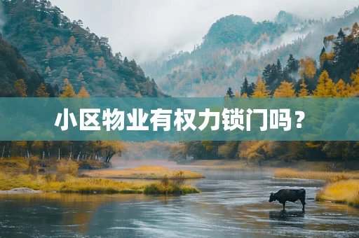 小区物业有权力锁门吗？