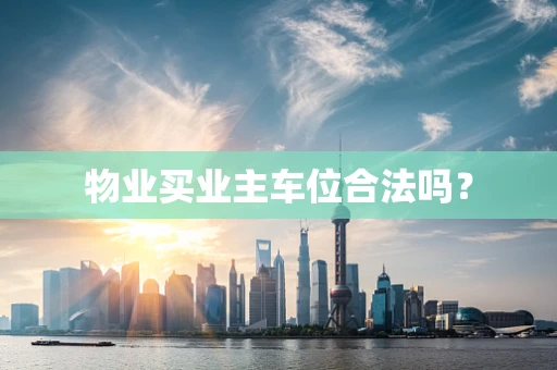 物业买业主车位合法吗？