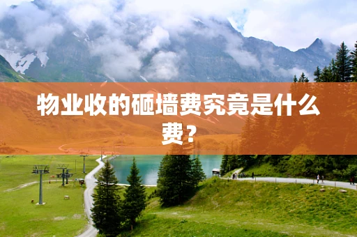 物业收的砸墙费究竟是什么费？