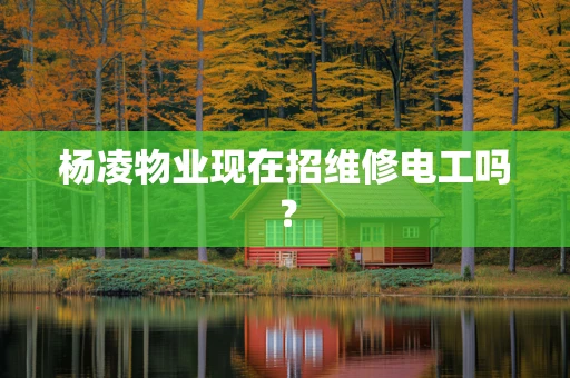 杨凌物业现在招维修电工吗？