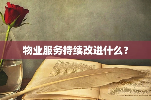 物业服务持续改进什么？