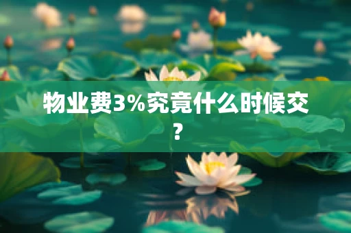 物业费3%究竟什么时候交？