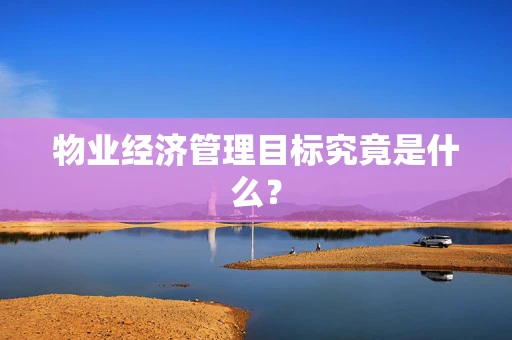 物业经济管理目标究竟是什么？