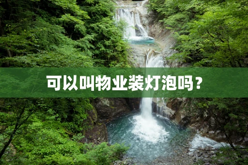 可以叫物业装灯泡吗？