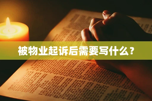 被物业起诉后需要写什么？