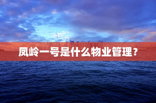 凤岭一号是什么物业管理？