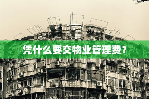 凭什么要交物业管理费？