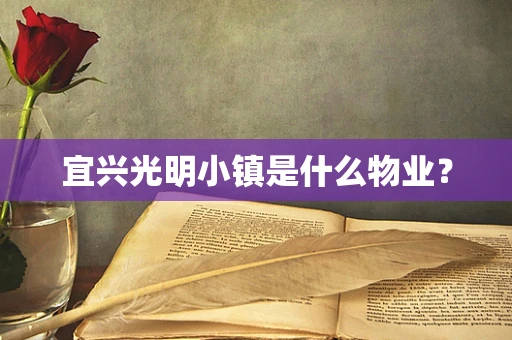 宜兴光明小镇是什么物业？