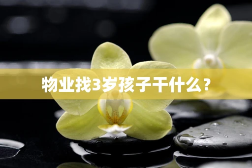 物业找3岁孩子干什么？
