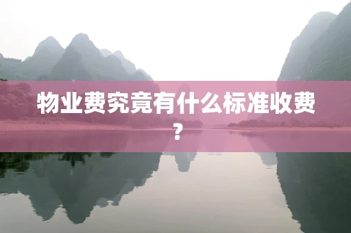 物业费究竟有什么标准收费？