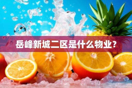 岳峰新城二区是什么物业？