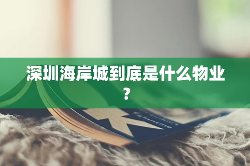深圳海岸城到底是什么物业？