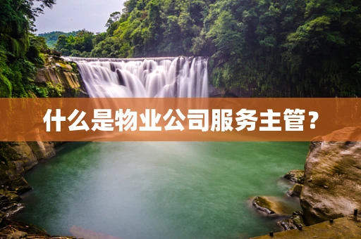 什么是物业公司服务主管？