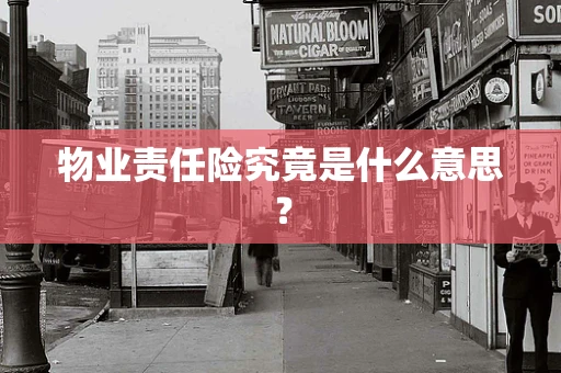 物业责任险究竟是什么意思？
