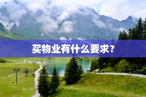 买物业有什么要求？