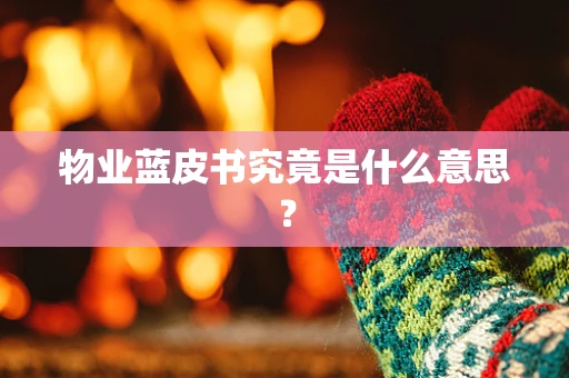 物业蓝皮书究竟是什么意思？