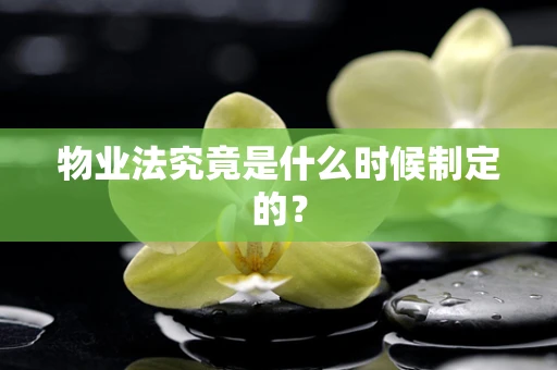 物业法究竟是什么时候制定的？