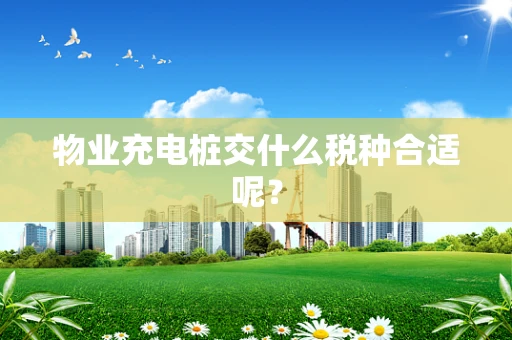 物业充电桩交什么税种合适呢？