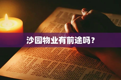 沙园物业有前途吗？
