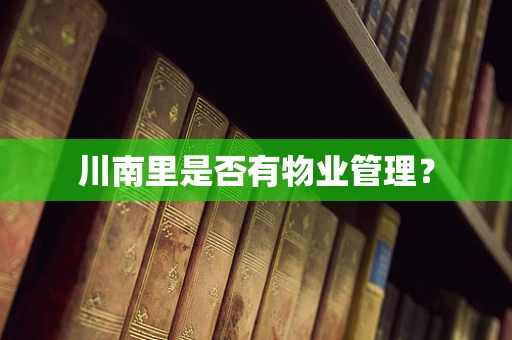 川南里是否有物业管理？